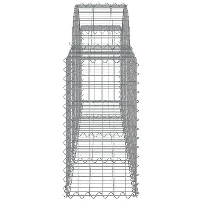 vidaXL Coșuri gabion arcuite 9 buc, 200x30x60/80 cm, fier galvanizat