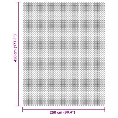 vidaXL Covoraș de camping, crem, 4,5x2,5 m