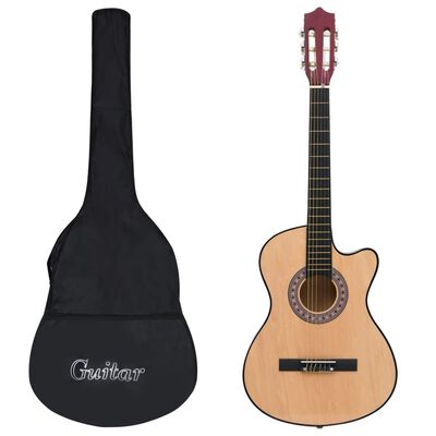 vidaXL Set chitară acustică occidentală 12 piese, cu 6 corzi, 38"