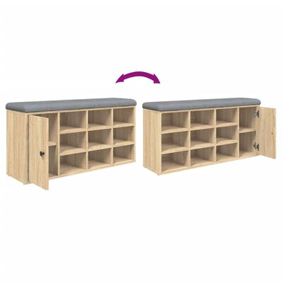 vidaXL Bancă pentru pantofi stejar sonoma 102x32x50 cm lemn prelucrat