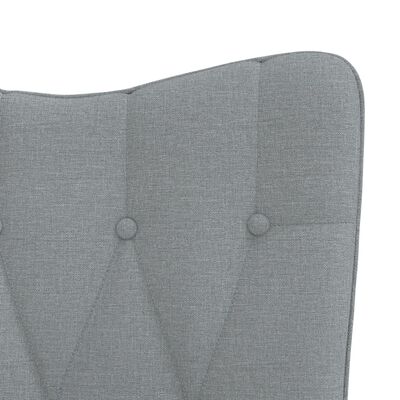 vidaXL Scaun balansoar, gri deschis, material textil