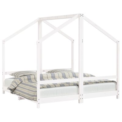vidaXL Cadru de pat pentru copii, 2x(80x160) cm, lemn masiv de pin
