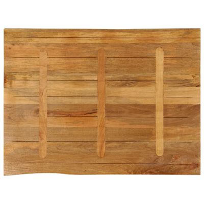 vidaXL Blat masă cu margini naturale, 90x80x2,5 cm, lemn masiv mango