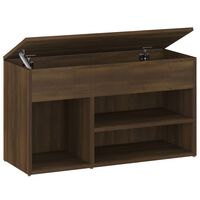 vidaXL Bancă pentru pantofi stejar maro 80x30x45 cm lemn prelucrat