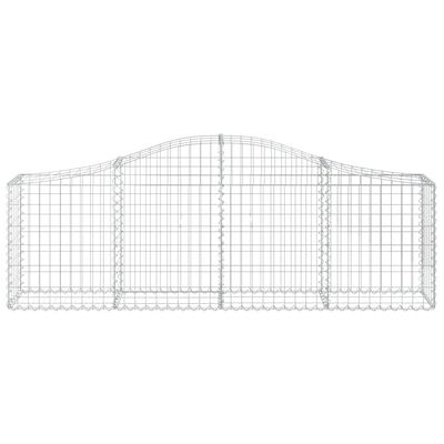 vidaXL Coșuri gabion arcuite 7 buc, 200x30x60/80 cm, fier galvanizat