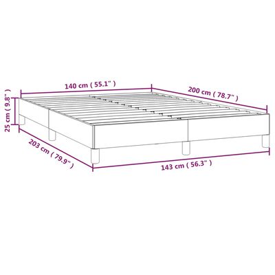 vidaXL Cadru de pat, gri deschis, 140x200 cm, catifea