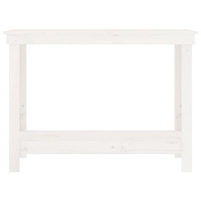 vidaXL Banc de lucru, alb, 110x50x80 cm, lemn masiv pin