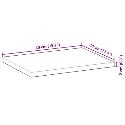 vidaXL Rafturi suspendate 4 buc. 40x30x2 cm lemn masiv acacia netratat