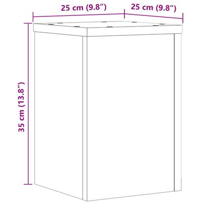 vidaXL Suporturi de plante, 2 buc., stejar artizanal, 25x25x35cm, lemn