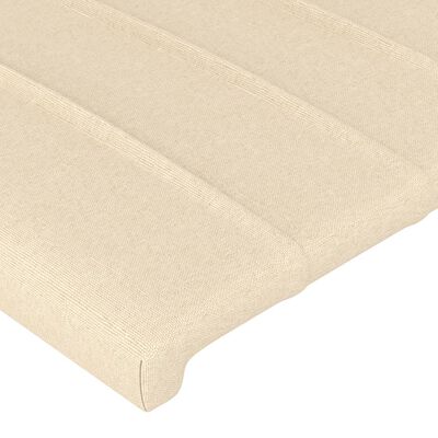 vidaXL Tăblie de pat cu aripioare crem 103x23x78/88 cm textil