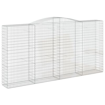 vidaXL Coșuri gabion arcuite, 6 buc 400x50x200/220 cm, fier galvanizat