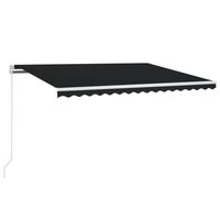 vidaXL Copertină retractabilă manual, antracit, 450x350 cm