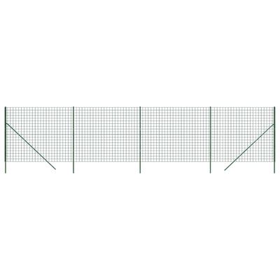 vidaXL Gard plasă de sârmă, verde, 2x10 m, oțel galvanizat