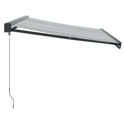 vidaXL Copertină retractabilă antracit/alb, 3x2,5 m, textil/aluminiu