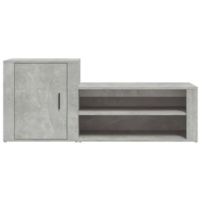 vidaXL Pantofar, gri beton, 130x35x54 cm, lemn compozit