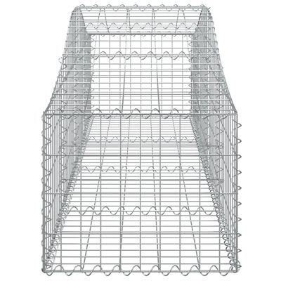 vidaXL Coșuri gabion arcuite 3 buc, 200x50x40/60 cm, fier galvanizat