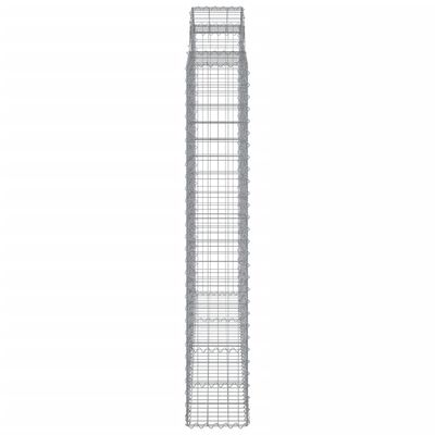 vidaXL Coșuri gabion arcuite 2 buc, 200x30x180/200cm, fier galvanizat