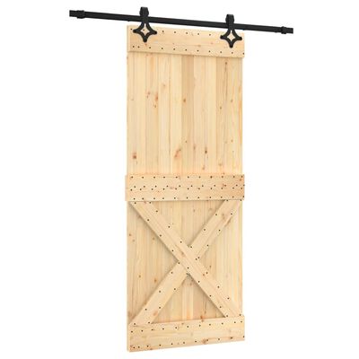 vidaXL Ușă glisantă cu set de feronerie 85x210 cm, lemn masiv de pin