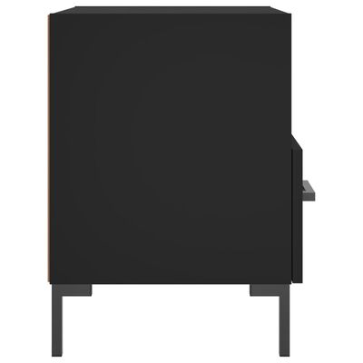 vidaXL Noptiere, 2 buc., negru, 40x35x47,5 cm, lemn compozit