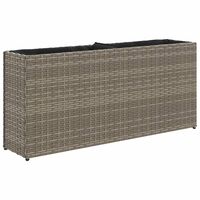 vidaXL Jardinieră de grădină cu 2 ghivece, gri, 90x20x40 cm poliratan