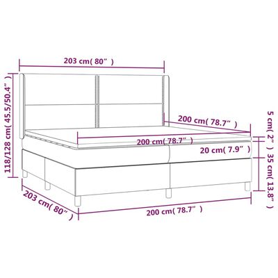 vidaXL Pat box spring cu saltea, roz, 200x200 cm, catifea