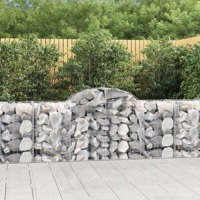 vidaXL Coșuri gabion arcuite 20 buc, 200x50x80/100 cm, fier galvanizat