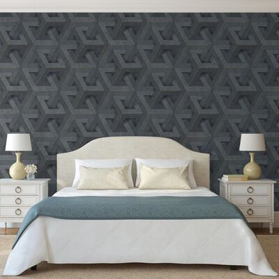 DUTCH WALLCOVERINGS Tapet „Onyx”, antracit și auriu