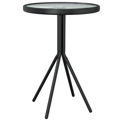 vidaXL Set mobilier bistro, 3 piese, negru, oțel