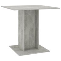 vidaXL Masă de bucătărie, gri beton, 80x80x75 cm, PAL