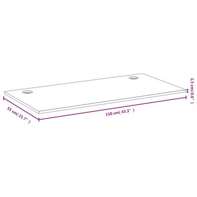 vidaXL Blat de birou, 110x55x1,5 cm, bambus