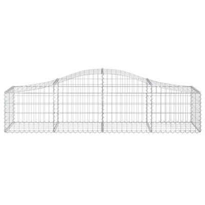 vidaXL Coșuri gabion arcuite 15 buc, 200x50x40/60 cm, fier galvanizat