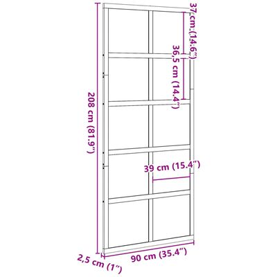 vidaXL Ușă de hambar, alb, 90x208 cm, lemn masiv de pin