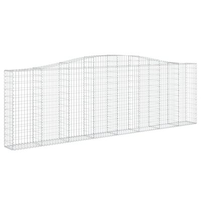 vidaXL Coș gabion arcuit 400x30x120/140 cm fier galvanizat