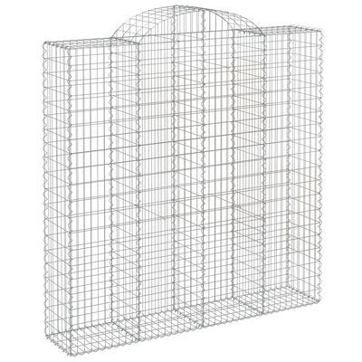 vidaXL Coșuri gabion arcuite, 10 buc 200x50x200/220cm, fier galvanizat