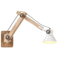 vidaXL Lampă de perete, stil industrial, alb, rotund, E27