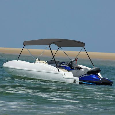 vidaXL Parasolar barcă Bimini cu 2 arcuri, antracit, 150x120x110 cm