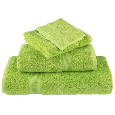 vidaXL Set de prosoape premium SOLUND, 12 piese, verde, 600 g/m²