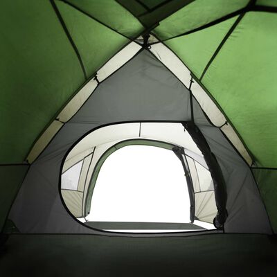 vidaXL Cort de camping cupolă pentru 4 persoane, verde, impermeabil