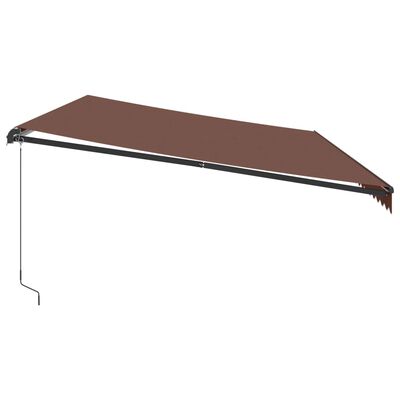 vidaXL Copertină retractabilă manual, maro, 600x300 cm