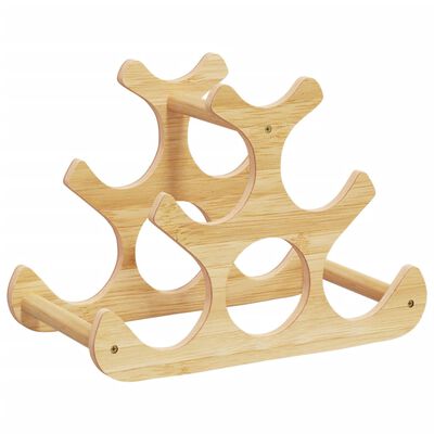 vidaXL Raft de vin, pentru 6 sticle, 35x18x25,5 cm, bambus