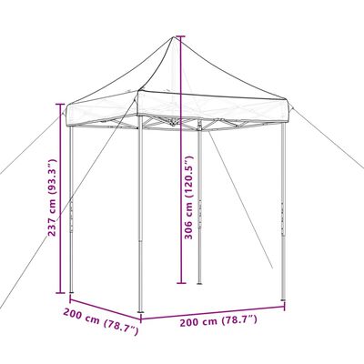 vidaXL Cort de petrecere pliabil Pop-Up, 200x200x306 cm, maro