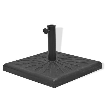 vidaXL Suport umbrelă de soare, rășină, pătrat, negru, 12 kg