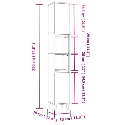 vidaXL Set mobilier de baie, 3 piese, stejar fumuriu, lemn prelucrat