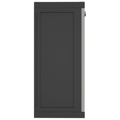 vidaXL Dulap depozitare de exterior, gri și negru, 65x37x85 cm, PP