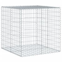 vidaXL Coș gabion cu capac, 100x100x100 cm, fier galvanizat