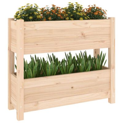 vidaXL Jardinieră, 77x25x66 cm, lemn masiv de pin