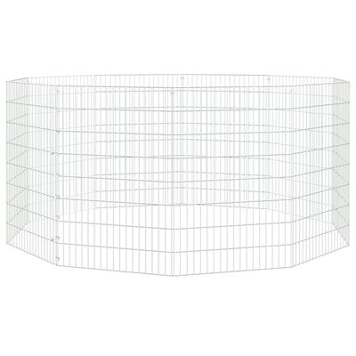 vidaXL Adăpost pentru animale cu 10 panouri, 54x80 cm, fier galvanizat