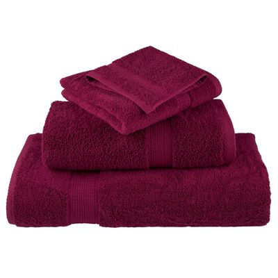 vidaXL Set de prosoape premium SOLUND, 8 piese, bordo, 600 g/m²