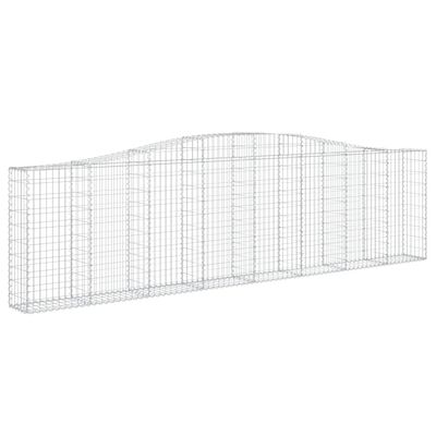 vidaXL Coșuri gabion arcuite 10 buc, 400x30x100/120 cm fier galvanizat