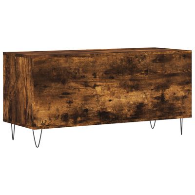 vidaXL Dulap pentru discuri stejar fumuriu 100x38x48 cm lemn compozit